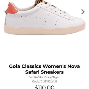 Gola White and Hot Coral Women's Sneakers